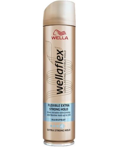 Wella Wellaflex Лак за коса Flexible Extra Strong Hold 4, 250 ml - 1