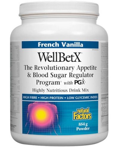 WellBetX The Revolutionary Appetite Blood Sugar Regulator, ванилия, 854 g, Natural Factors - 1