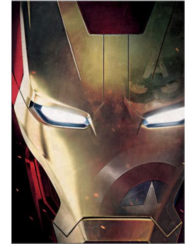 Метален постер Displate - Marvel: Civil War Divided We Fall - Iron Man - 1
