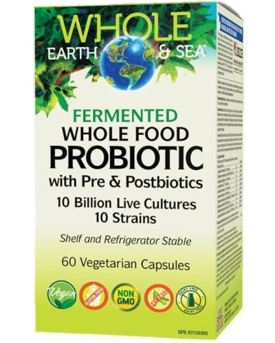 Whole Earth & Sea Whole Food Probiotic, 60 капсули, Natural Factors - 1