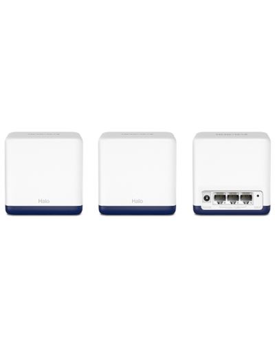 Wi-Fi система Mercusys - Halo H50G, 1.9 Gbps, 3 модула, бялa - 2