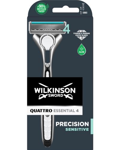 Wilkinson Sword Quattro Система за бръснене Titanium Sensitive, с 4 остриета - 1