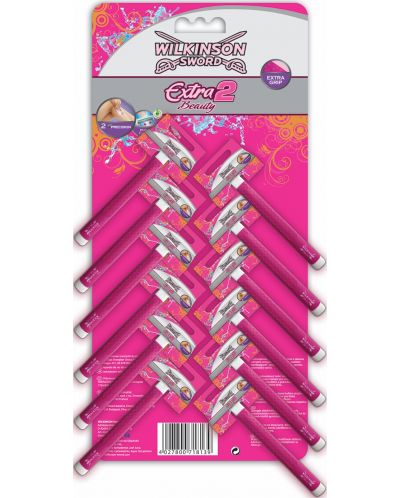 Wilkinson Sword Самобръсначки Extra2 Essentials Beauty, 12 броя - 1