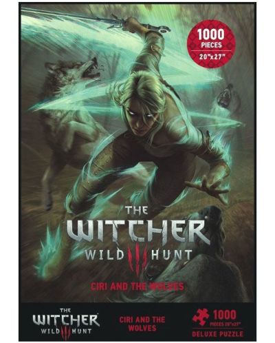 Пъзел Dark Horse от 1000 части - Witcher 3 Wild Hunt Ciri and the Wolves - 1