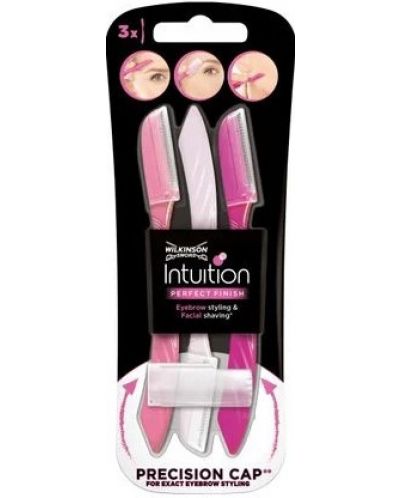 Wilkinson Sword Intuition Инструмент за вежди и лице Perfect Finish, 3 броя - 1