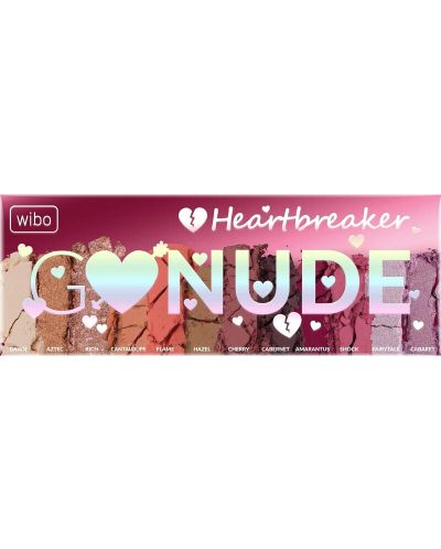 Wibo Палитра сенки Go Nude Heartbreaker, 12 цвята - 5