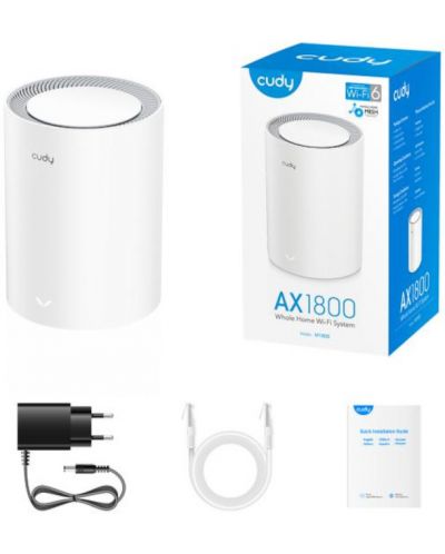 Wi-fi система Cudy - AX1800, 1.8Gbps, 1 модул, бяла - 3