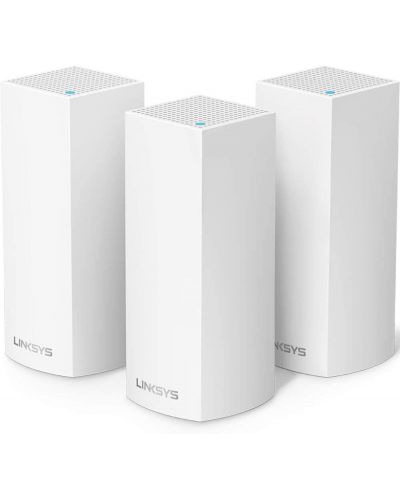 Wi-Fi система Linksys - Velop VLP0103, 1200Mbps, 3 модула, бяла - 1