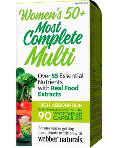 Women’s Most Complete Multi 50+, 90 капсули, Webber Naturals - 1