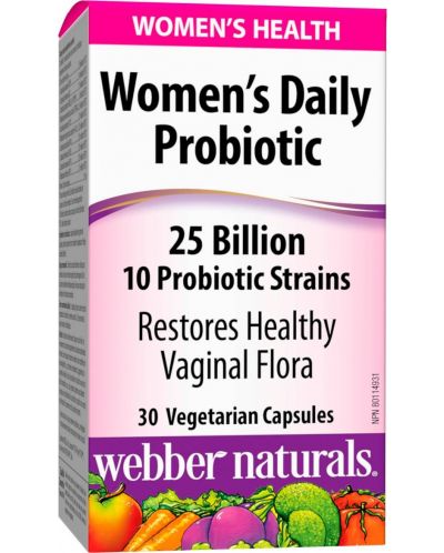 Women’s Daily Probiotic, 30 веге капсули, Webber Naturals - 1