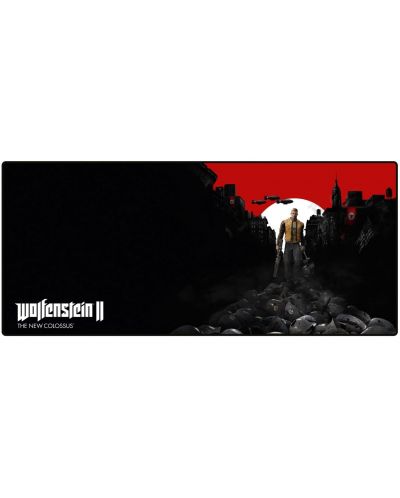 Гейминг подложка Gaya Entertainment - Wolfenstein Trail of the Dead, L, мека, черна