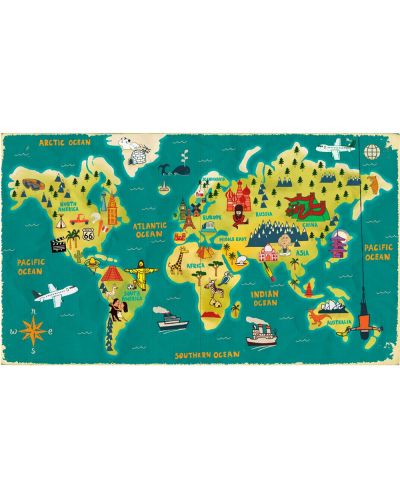 Пъзел New York Puzzle от 36 части - Карта на света - 1