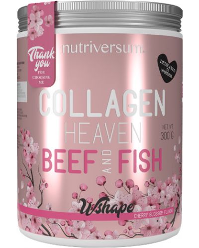 WShape Collagen Heaven Beef & Fish, Cherry Blossom, 300 g, Nutriversum - 1