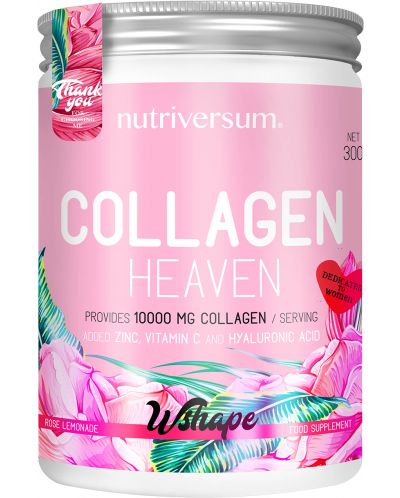 WShape Collagen Heaven, розова лимонада, 300 g, Nutriversum - 1