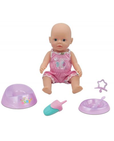 Пишкаща кукла-бебе Warm Baby - 30 cm, с гърне и прибори за хранене - 1