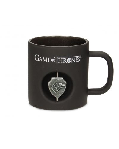 Чаша Game of Thrones - 3D Rotating Logo Stark (Black Crystal) - 1