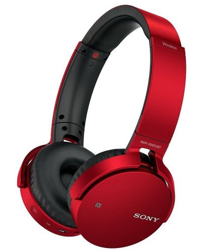 Слушалки Sony MDR-XB650BT - червени - 1