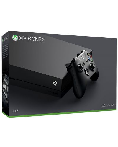 Xbox One X - Black (разопакован) - 1
