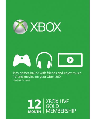 Xbox Live Gold Card (12 месеца) - 1