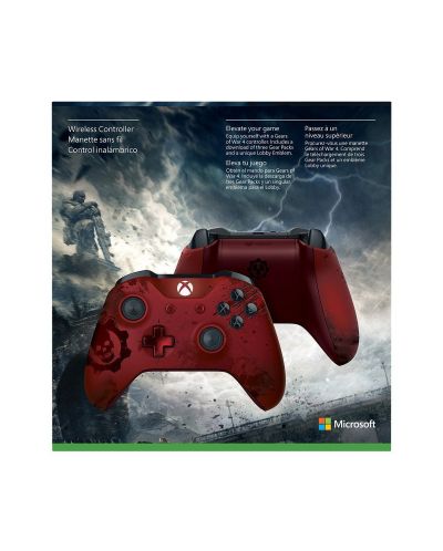 Microsoft Xbox One Wireless Controller - Gears of War 4 Crimson Omen Limited Edition - 7