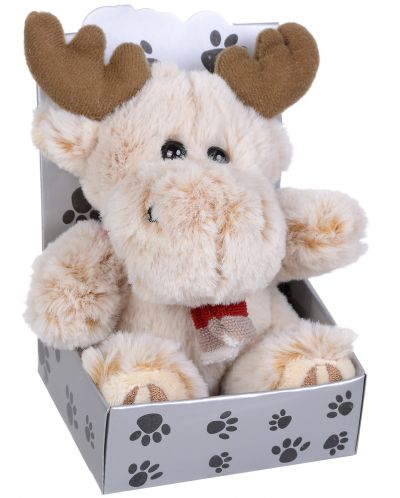 Плюшена играчка Morgenroth Plusch – Бежов лос в кутия, 12 cm - 1