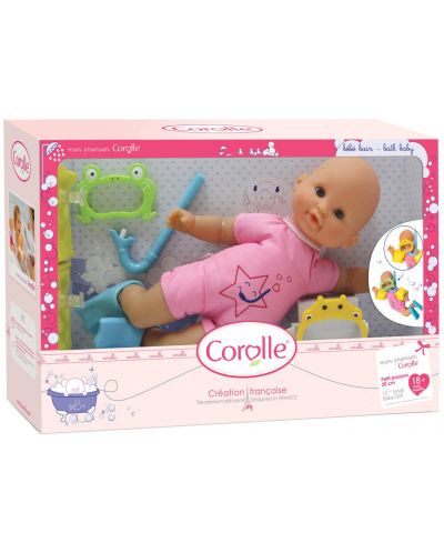 Кукла-бебе за баня Corolle – С аксесоари за плуване, 30 cm - 7