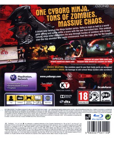 Yaiba: Ninja Gaiden Z - Special Edition (PS3) - 4