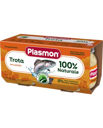 Ястие Plasmon - Пъстърва със зеленчуци, 2 х 80 g - 1