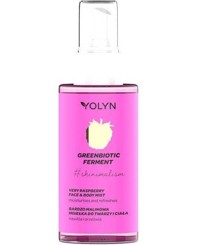 Yolyn Greenbiotic Ferment Спрей за лице и тяло, малина и галактомисис, 150 ml - 1