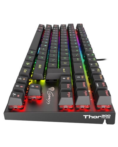 Механична клавиатура Genesis - Thor 300, TKL, Outemu Red, RBG, сива - 4