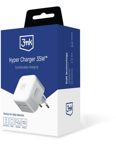 Зарядно устройство 3mk - Hyper Charger, 35W, бяло - 3