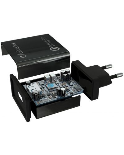 Зарядно устройство Cellularline - USB Charher Kit QC, 18W, черно - 3
