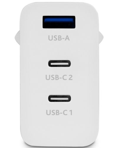 Зарядно устройство ttec - SmartCharger Trio, GaN, USB-A/C, 65W, бяло - 2