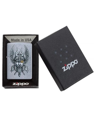 Запалка Zippo - Street Chrome, викинг - 5