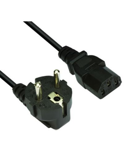 Захранващ кабел VCom - CE021, Power Cord Computer Schuko 220V, 3 m, черен - 1