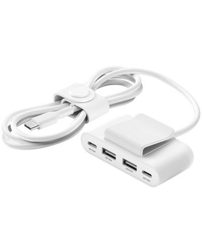 Зарядно устройство Belkin - USB Power Extender, 4 порта, USB-C, бяло - 5