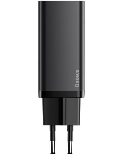 Зарядно устройство Baseus - GaN2 Lite QC, USB-A/C, 65W, черно - 2