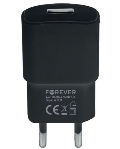 Зарядно устройство Forever - 5153, USB-A, 1A, черно - 3