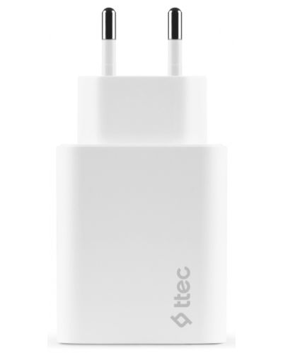 Зарядно устройство ttec - SmartCharger Duo, USB-A/C, 12W, бяло - 2