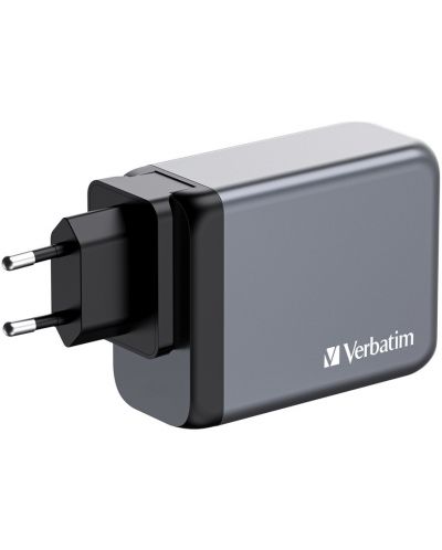 Зарядно устройство Verbatim - GNC-200 GaN 4 Port, USB A/C,  200W, сиво - 3