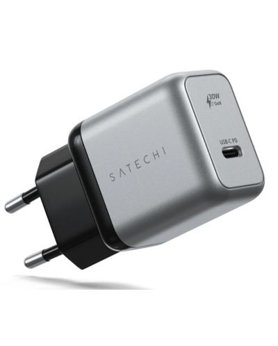 Зарядно устройство Satechi - Wall Charger, USB-C, 30W, сиво - 1