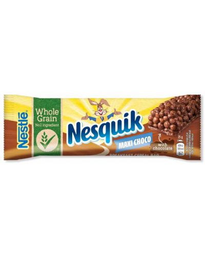 Зърнен десерт Nestle - Nesquik, Maxi choco, 25 g - 1