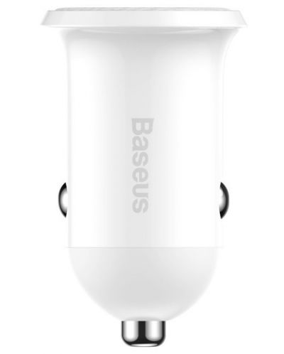 Зарядно за кола Baseus - Grain Pro, USB-A, 4.8A, бяло - 2
