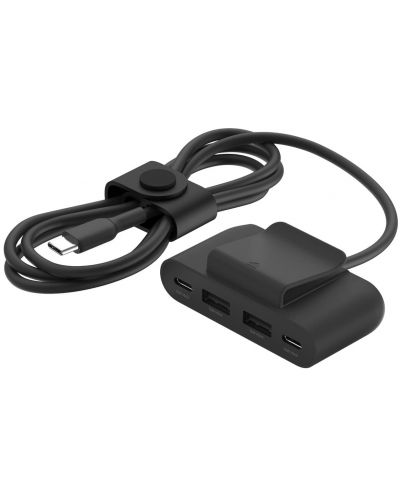 Зарядно устройство Belkin - USB Power Extender, 4 порта, USB-C, черно - 5