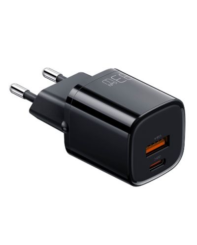 Зарядно устройство Xmart - Nano Series, USB-A/C, 33W, черно - 3