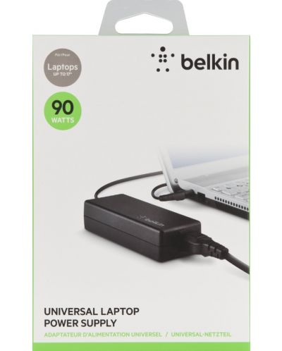 Зарядно за лаптоп Belkin - Universal + конектори, 90W, черно - 2