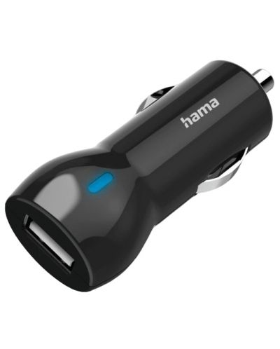 Зарядно за кола Hama - 201635, USB-A, 12W, черно - 1