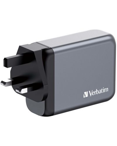 Зарядно устройство Verbatim - GNC-100 GaN 4 Port, USB-A/C, 100W, сиво - 4