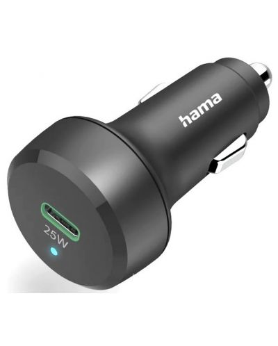 Зарядно за кола Hama - 201638, USB-C, 25W, черно - 1