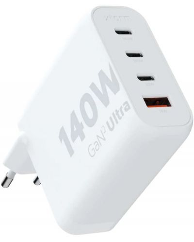 Зарядно устройство Xtorm - GaN2 Ultra, USB-A/C, 140W, бяло - 1
